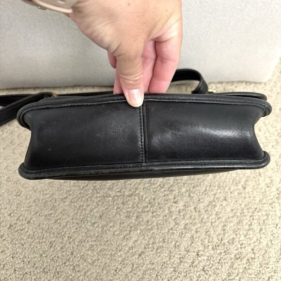 Coach Black Vintage Legacy Flap Bag Crossbody Leather Purse - Picture 14 of 14